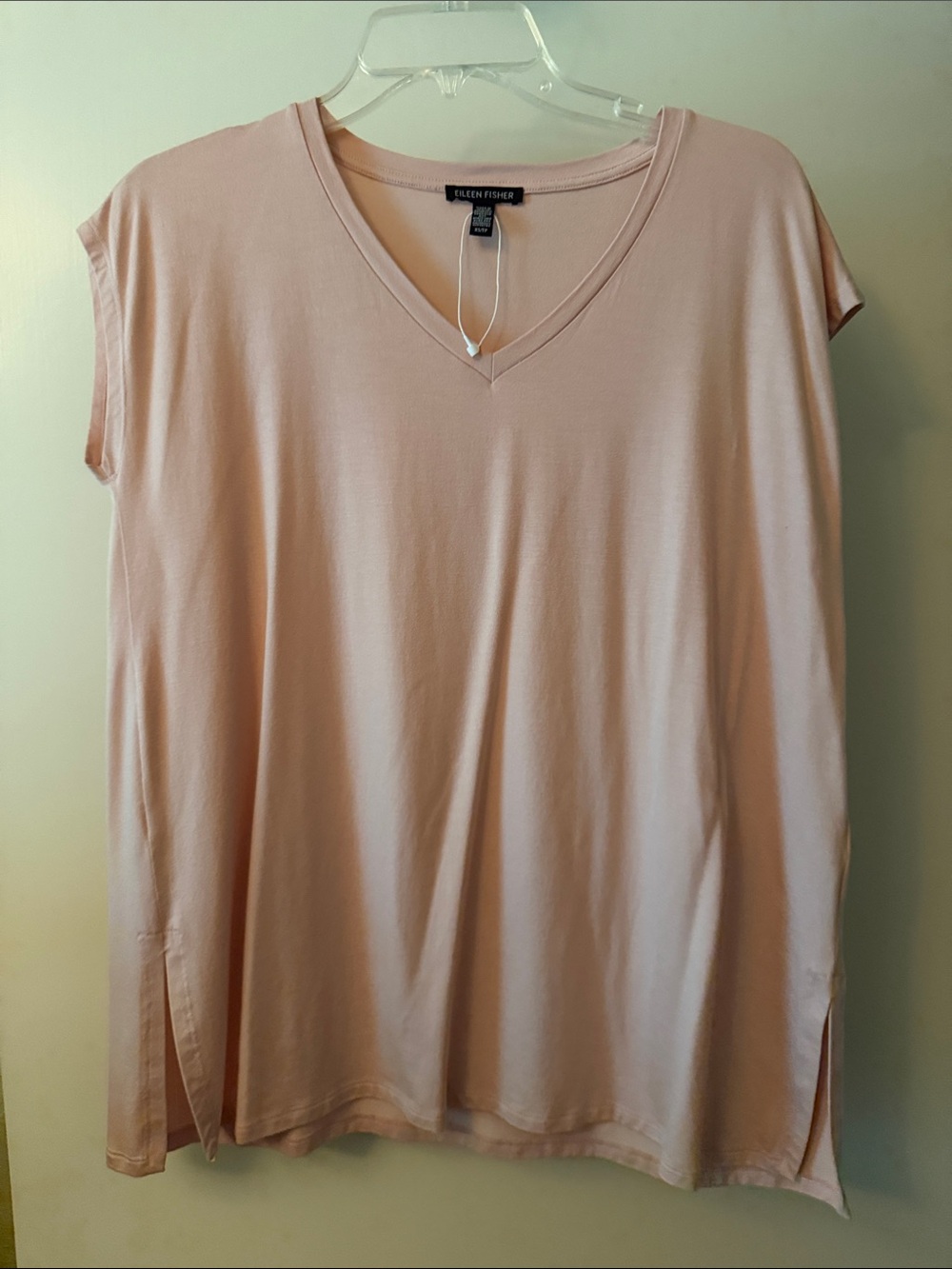 Eileen Fisher Blush Pink V-Neck Tank Top